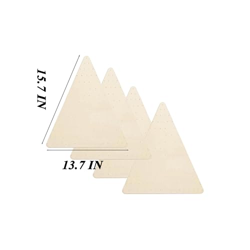 DIY Wooden Triangle Wreath Boards for Halloween & Christmas - 13.7 x 15.7 inch Set