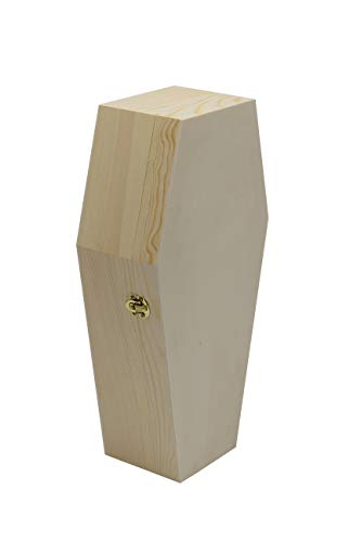 Creative Hobbies 12-Inch Halloween Coffin Box Set - Fillable Gothic Decor, Party Favor, Pet Casket 2-Pack