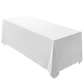 Rectangular White Tablecloth 90x156 Inch for 8 Foot Tables - Elegant Polyester Cover - Variation: 156" x 90"
