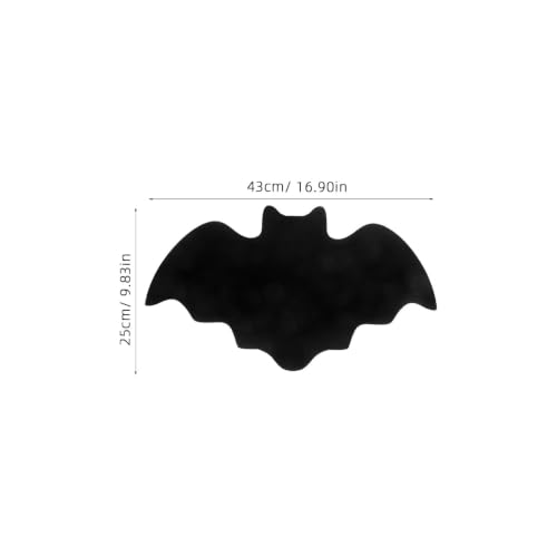 Halloween Felt Bat Placemat Set - Reusable Black Table Mats for Dining