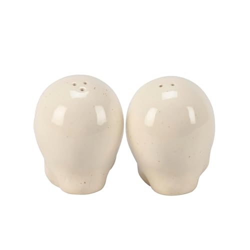 Skull Salt and Pepper Shaker Set - Halloween Ceramic Table Decor