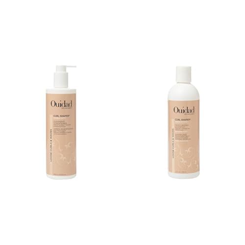 Ouidad Curl Shaper Hair Care Set - Weightless Cleansing Conditioner 16 Fl Oz | Moisture Restoring Shampoo 12 Fl Oz
