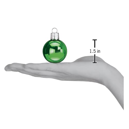 Christmas Glass Ornament Set - Handcrafted Classic Balls 1.5 Inch, Holiday Decorations, 12-Count Variation of Classics