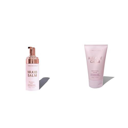 Beachwaver Co. Braid Balm - Frizz-Taming Hair Primer for Perfect Braids (4 Fl Oz) | Includes Keep It Calm Smoothing Cream (3.8 Fl Oz)