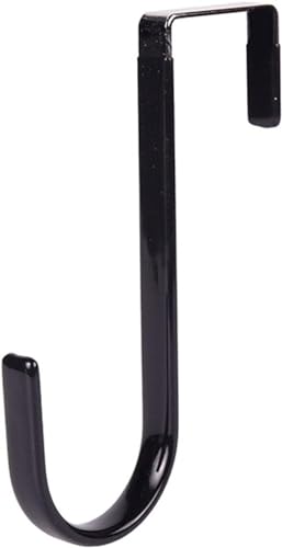 Black Wreath Hanger - Heavy Duty Over-the-Door Door Hook for Holiday Decorations