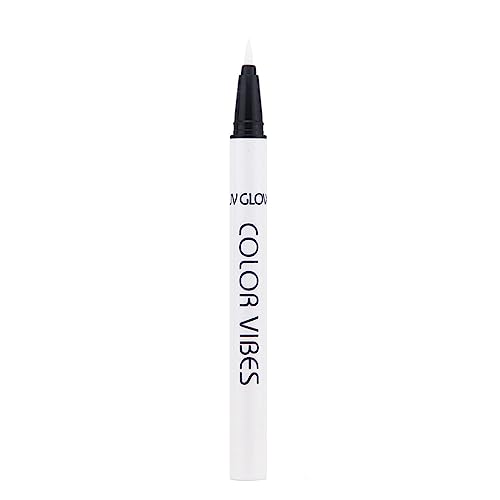UV Glow Neon White Liquid Eyeliner - Waterproof, Long Lasting, Matte Colorful Eye Pencil