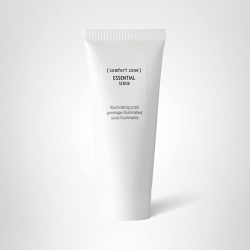 [ comfort zone ] Essential Scrub, Illuminating Refining Exfoliator, Removes Impurities, Minimizes Pores, Smooths Skin, Clean Beauty, Vegan, Made in Italy, Silica Particles, Jojoba Spheres, 2.02 Fl Oz
