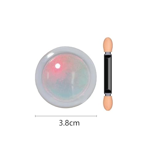 Orange Pearl Chrome Nail Powder - Rainbow Nail Glitter for Gel Nails - M