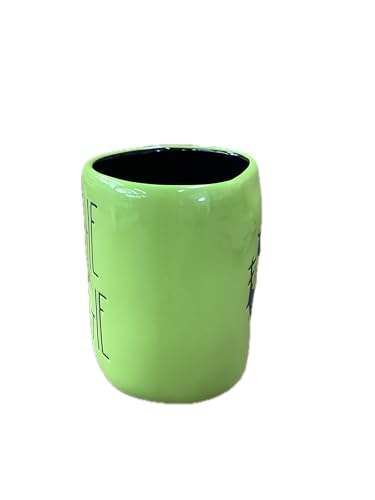 Rae Dunn Halloween Ceramic Coffee Mug - Oogie Boogie Bright Green Variation