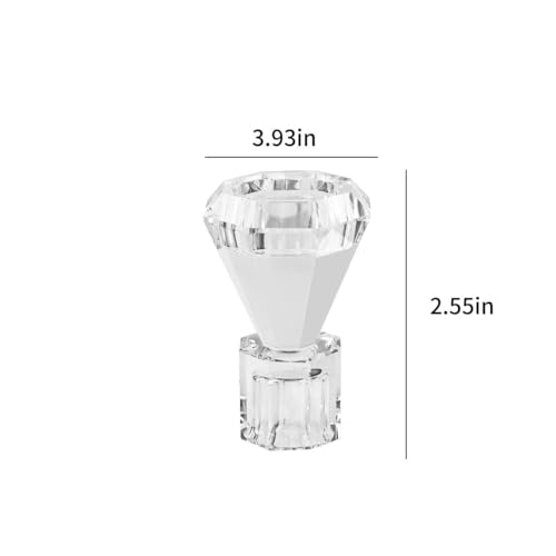Crystal Candle Holders Set of 2 - Elegant Glass Tealight Stand for Weddings and Home Decor