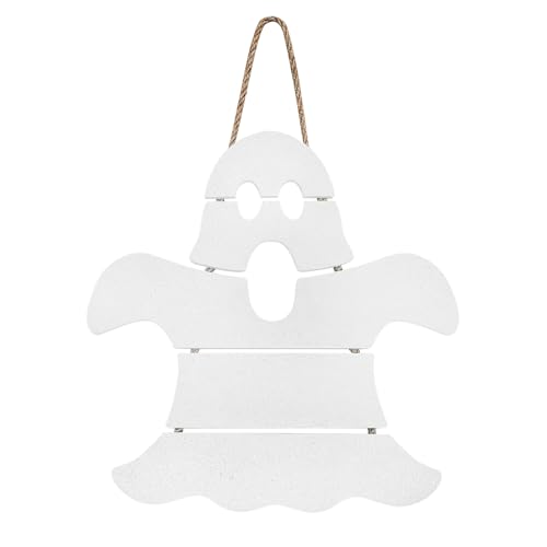 Halloween Ghost Door Sign Decorations Wooden Wall Hanging Welcome Sign MDF
