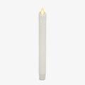White Wax Drip Flameless Candle Taper - 9.5 Inch Unscented Moving Flame LED - Halloween & Holiday Decor - Variation: White-Single