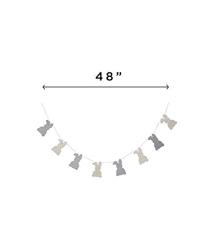 Easter Bunny Felt Garland - Handmade Wool Decor for Spring & Celebrations