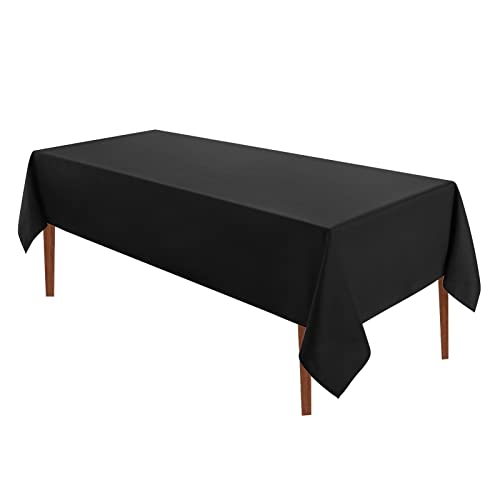 VidaFete Classic Series 1 Pack 60x84 Inch Black Rectangular Tablecloth - Perfect for Dining & Events