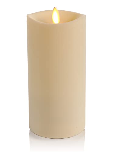 Outdoor Flameless Candle 3.25 x 7 Inches with Remote & Flickering Flame - Ivory
