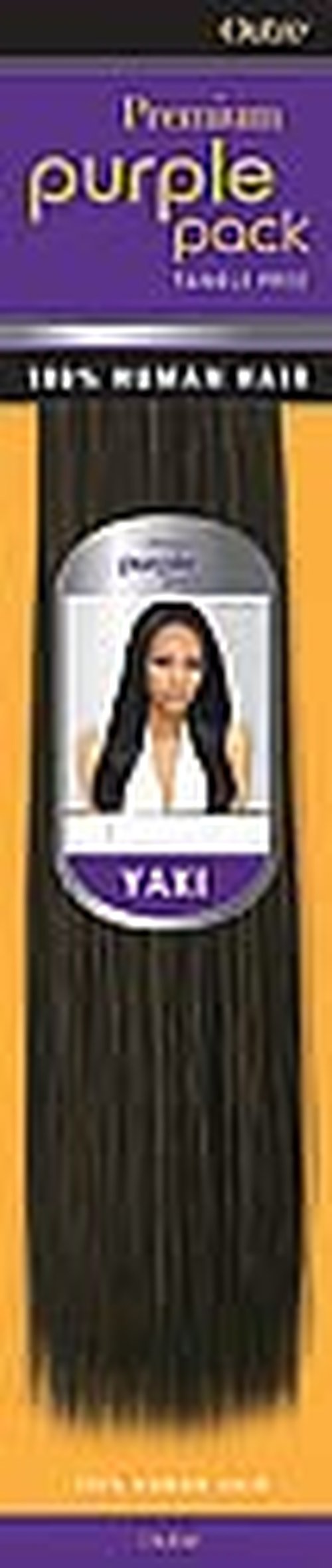 Outre Premium 100% Human Hair Weave PURPLE PACK YAKI 16" (1B)