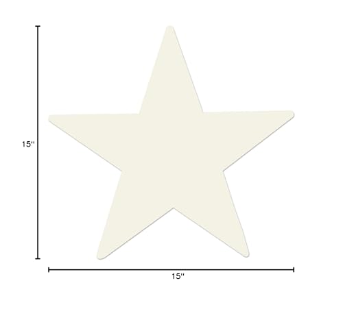 White Foil Star Cutouts - 15 Inch Party Decorations for Wall & Table, 24 Pack