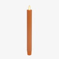 Flameless Taper Candle with Flickering LED, Timer & Remote - Marmalade 1"x9.5"