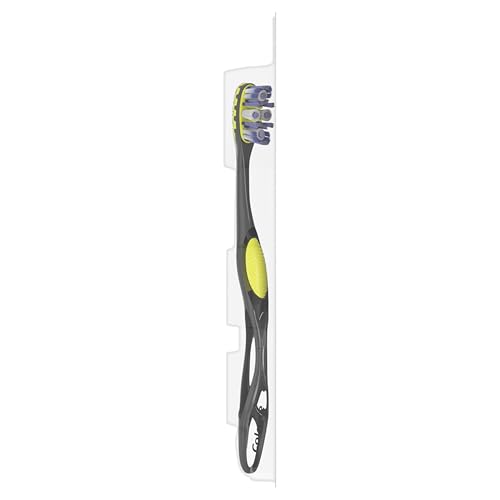 Colgate 360 Advanced Floss Tip Soft Bristle Toothbrush, 17x Thinner Bristles for Deep Reach Between Teeth, Ergonomic Handle with Soft Bristles and Tongue Cleaner, 2 Pack