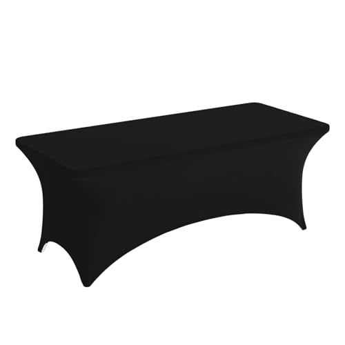 Allblack Custom Stretch Table Cover with Business Logo 72x30 Inches