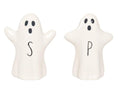 Ceramic Ghost Salt and Pepper Shakers Set - Halloween Table Decor, 4x3 Inches