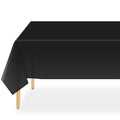 Disposable Black Plastic Tablecloth 3 Pack - 54 x 108 Inches for Events & Parties