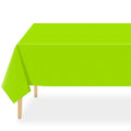 QIKSION 6 Pack Lime Green Plastic Tablecloth - Neon Green Rectangular Cover, 54x108 Inches, Disposable Party Table Cover