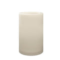 Cream White Outdoor Flameless LED Pillar Candle with Timer - 3x4 Inches