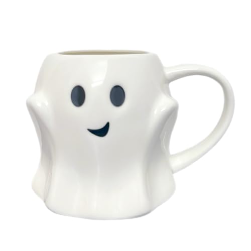 Halloween Ghost Coffee Mug - 14oz Ceramic Spooky Cup for Kids & Adults