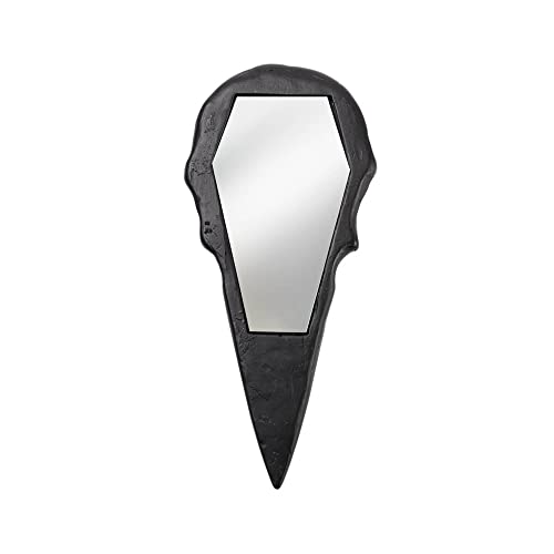 The Vault Raven Skull Hand Mirror Black - Gothic Style Decor