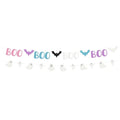 Pastel Halloween Party Banner - Ghost & Bat Glitter Garland, Style 2