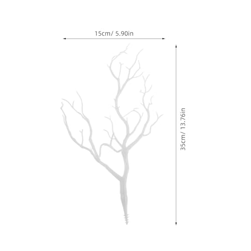 Artificial Antler Tree Branches - White, 13.76 Inch, Decorative Vase Fillers for Holiday & Event Decor