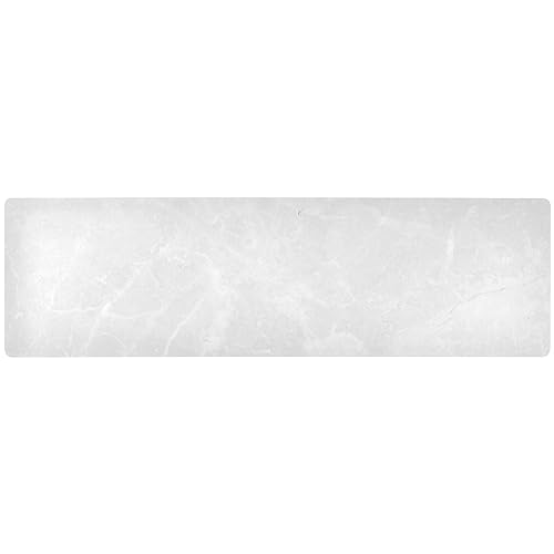 ElliTarr 2-in-1 Heat-Resistant Table Runner & Trivet - Marble White, 39 x 12 Inch