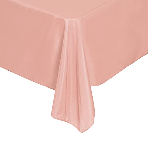 Rectangle Tablecloth 90x156 Inch Dusty Pink Washable Polyester for Wedding & Dining