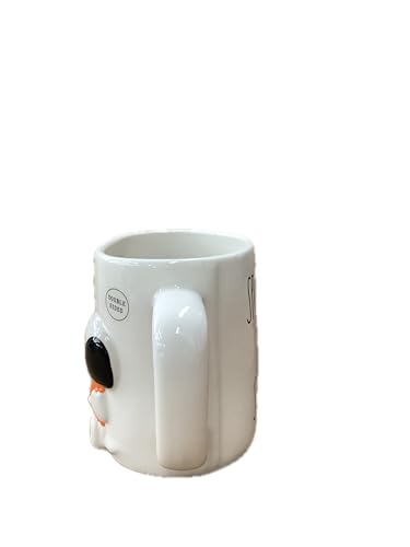 Halloween Ceramic Mug with Peanuts Character Holding Pumpkin - Spooky & Sweet Variation of Snoopy