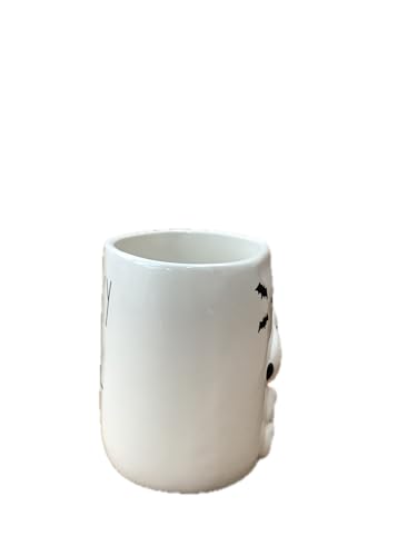 Halloween Ceramic Mug with Peanuts Character Holding Pumpkin - Spooky & Sweet Variation of Snoopy