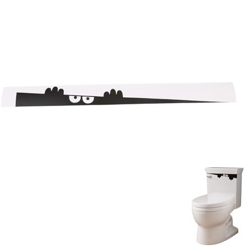 3D Toilet Monster Wall Decal - Funny Removable Bathroom Lid Sticker