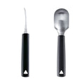 2-Piece Pumpkin Carving Set - Stainless Steel Saw & Scooper with GreenGrip Handle - Dishwasher Safe - Triangle