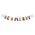 Christmas Banner for Indoor Decor - Be Merry Holiday Wall Garland