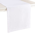 White Linen Farmhouse Table Runner 14 x 48 Inch Waterproof Decor for Dining & Weddings