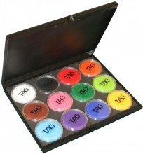 Face and Body Paint Palette - 12 Vivid Water-Based Colors for Professional Use