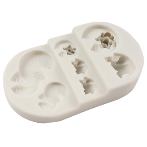 Silicone Lotus Flower & Frog Cake Mold Set for Decorating & Crafting