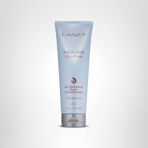 L'ANZA Healing ColorCare Ultra De-Brassing Professional Blue Conditioner, Color Toning Haircare to Eliminate Unwanted Brassiness, Sulfate-free Formula (8.5 Fl Oz)