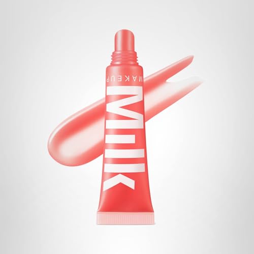 Milk Makeup Balmade Electrolyte Lip Balm – Hydrating, Sheer Gloss Nourishes + Replenishes Moisture – Clean, Vegan Formula with High-Shine Finish – Werk Out (Dusty Rose, Melon Punch), 0.4oz