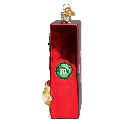 Christmas Glass Ornament – M&M's Vending Machine Holiday Decor, Handcrafted Collectible