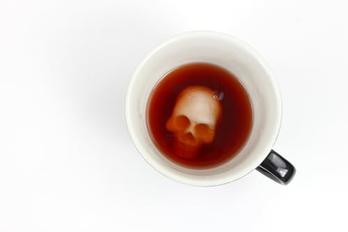 Creature Cups Skull Ceramic Mug - Hidden 3D Skull Inside, Spooky Horror Coffee Cup - Variation: Skull