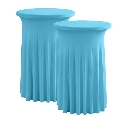 Lake Blue 2 Pack Highboy Cocktail Table Skirt Cover - 32 x 43 Inches