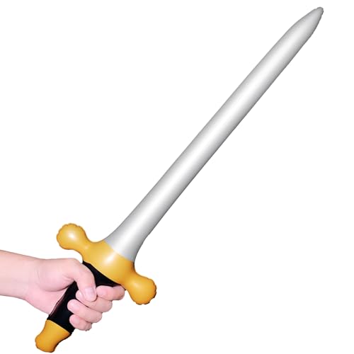 24PCS Inflatable Pirate Swords Set for Party, Cosplay & Halloween - Black & Gold, Variation 24