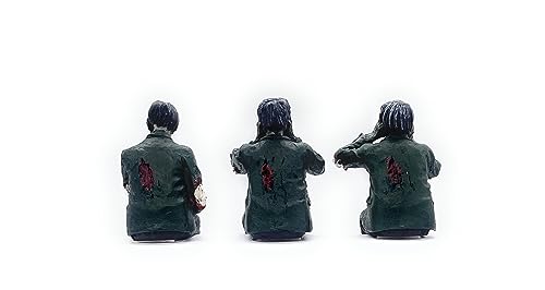 Zombie Figurines Shelf Sitters - See Hear Speak No Evil Horror Decor