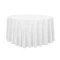 Sancua Round Tablecloth 120 Inch White - Durable Polyester, Spill & Stain Resistant